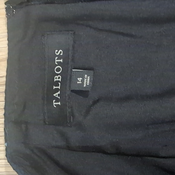 Talbot's Navy Polkadot Cotton Pencil Skirt - Picture 2 of 6